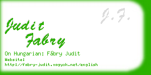 judit fabry business card